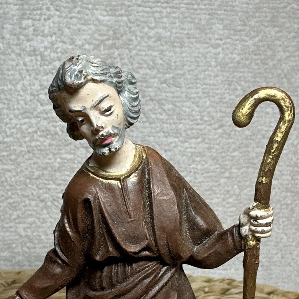 Vintage Shepherd Lantern Musician Nativity Figures Christmas Italy‎ Nativity